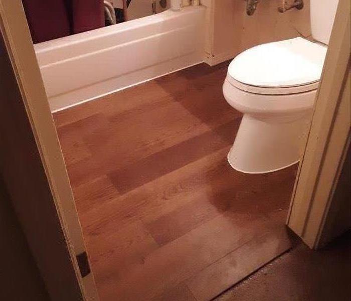 New bathroom floor and toilet installed 
