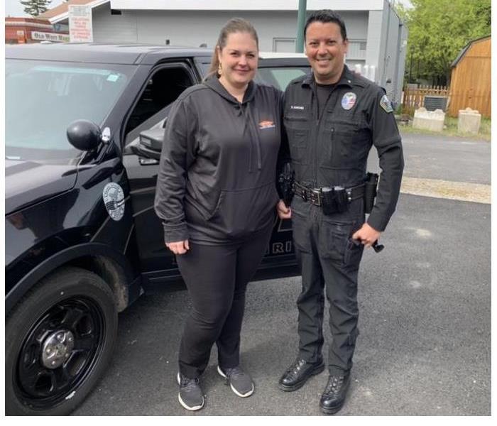 SERVPRO Marketing Manager with Spirit Lake Police Chief 